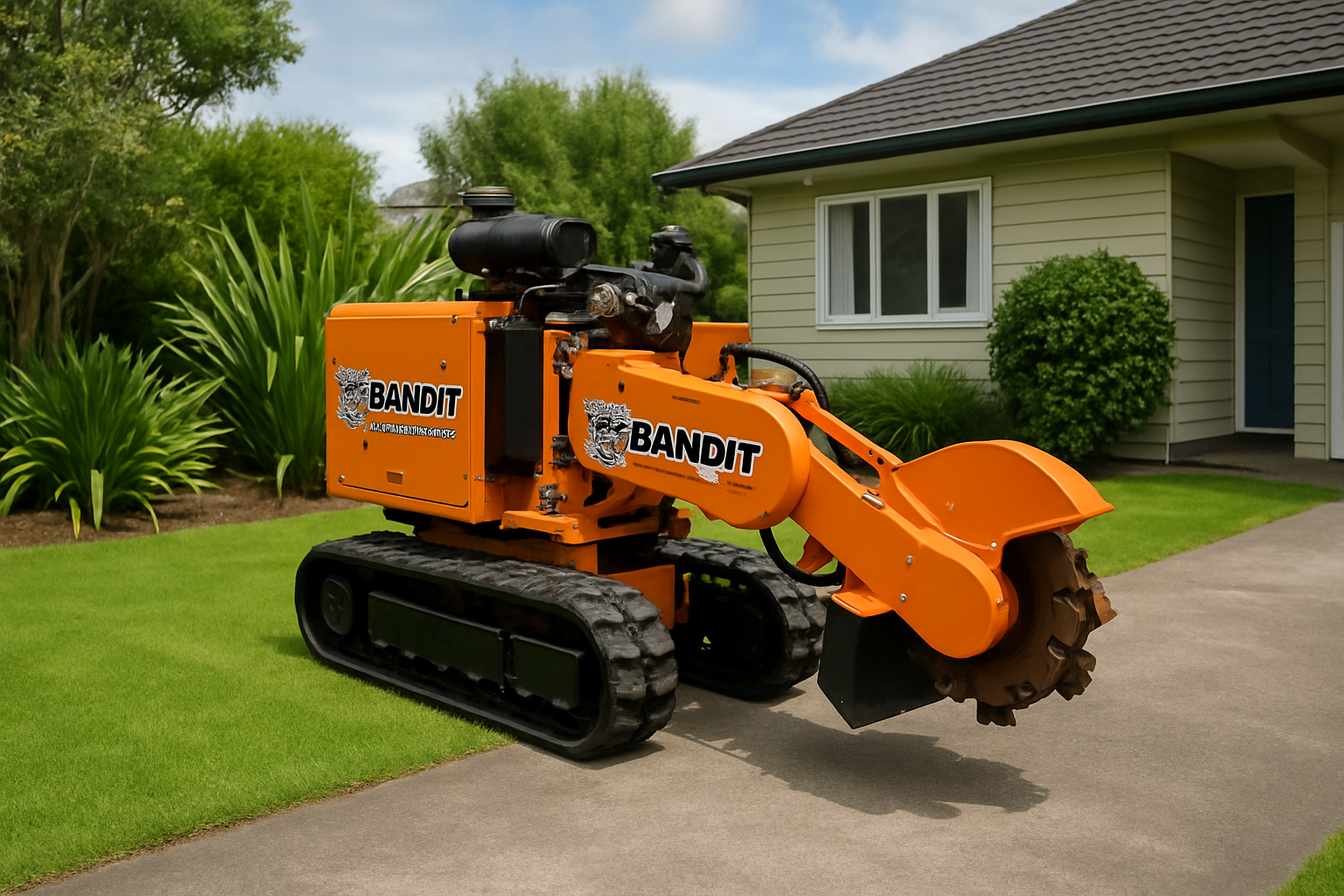 Residential stump grinding service